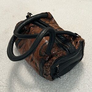 Edmond Bassetti Vintage Snakeskin Leather‎ Shoulder Bag